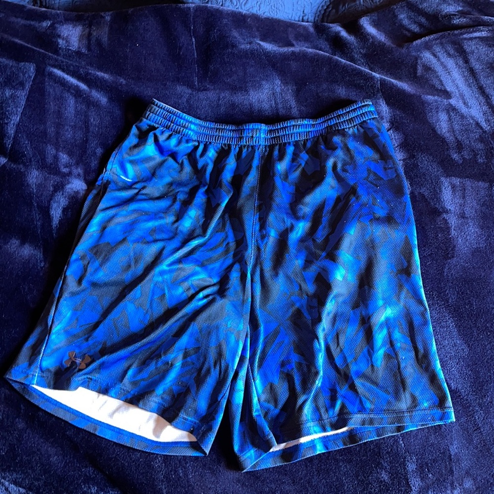Under Armour Blue Camo Basketball Shorts